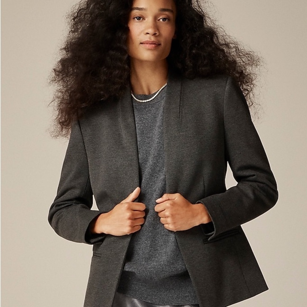 NWOT J Crew Going Out Blazer Gray Stretch Twill size 8 - Picture 2 of 7